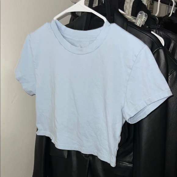 Tops - Women’s Light Blue Cropped Baby Tee